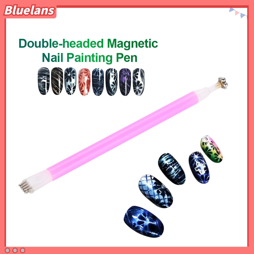 [BLM] Kepala Ganda Cats Eye ic Pen DIY 3D Nail Art Polish UV Gel Manicure Alat