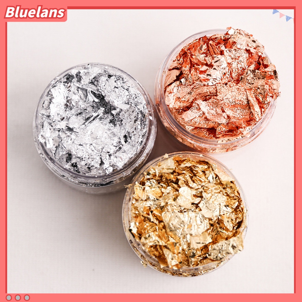 [BLM] 1botol Manicure Foil Decal Anti Luntur Multifungsi Nice-looking Nail Art Kertas Foil Warna Emas Untuk Wanita