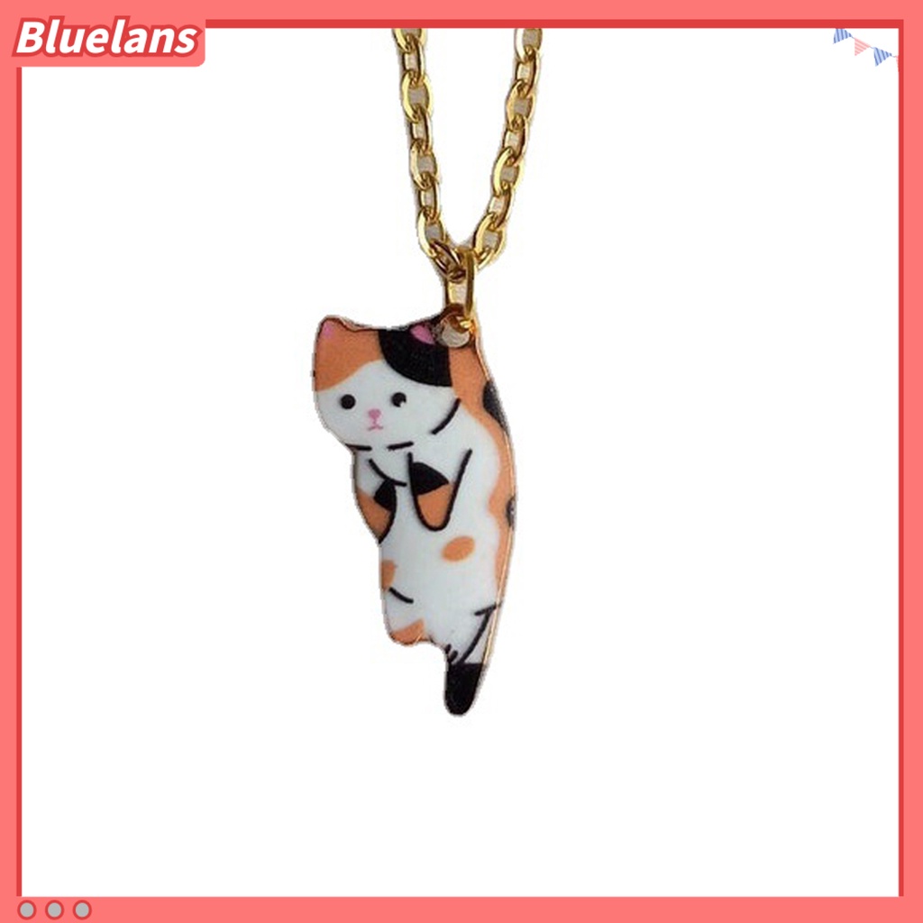 [BLS] Wanita Kalung Elegan Gantung Cantik Anti Gores Kokoh Pakaian Sehari-Hari Alloy Kucing Lucu Rantai Kalung Perhiasan Aksesori