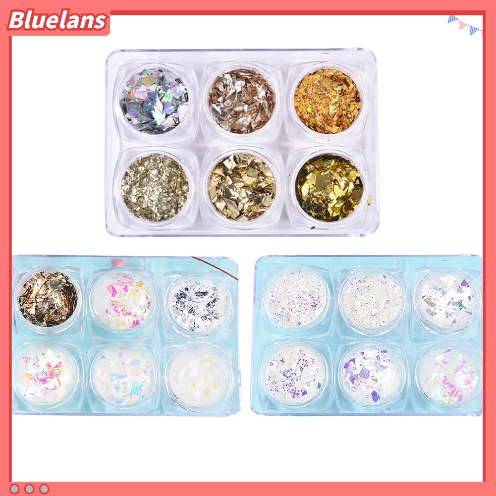 [BLM] Nail Art Decor Glitter Irregular Cellophane Fragments Manicure Pedicure Alat DIY