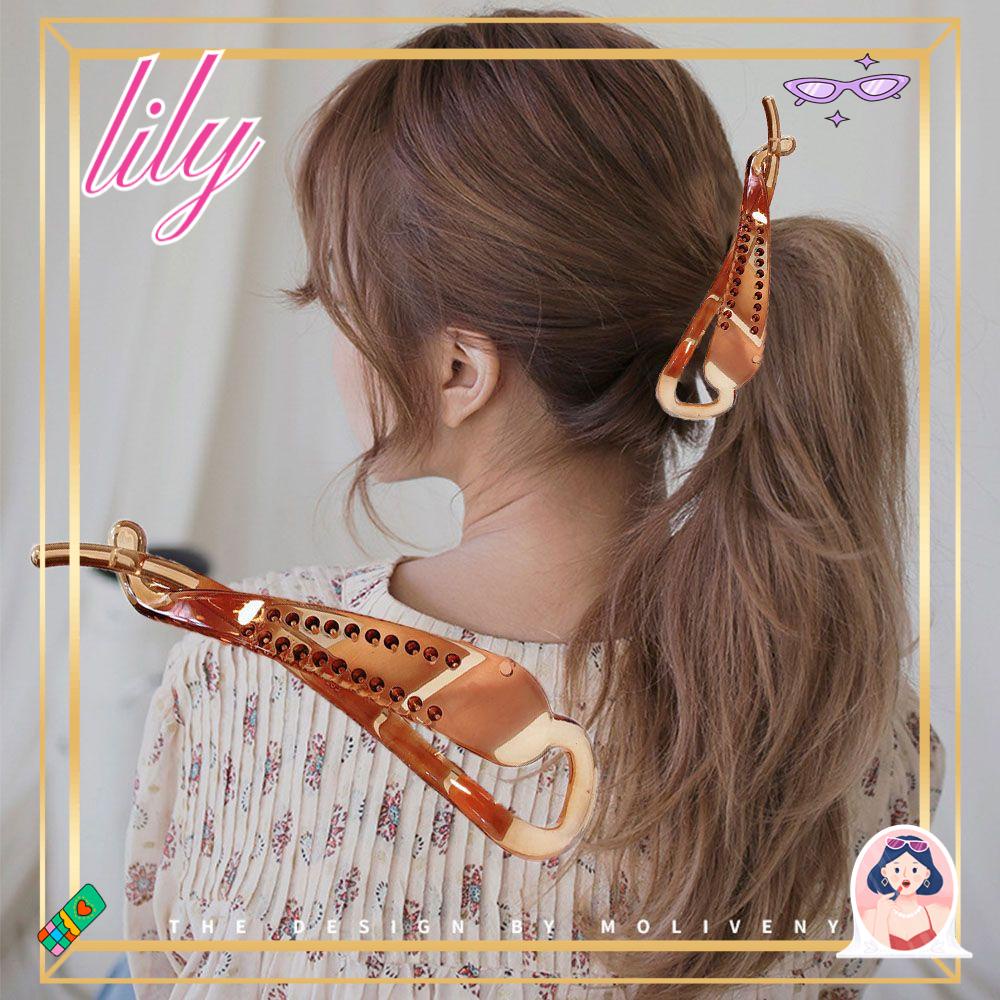 Lily Jepit Rambut Untuk Wanita Ponytail Holder Fleksibel Non Slip French