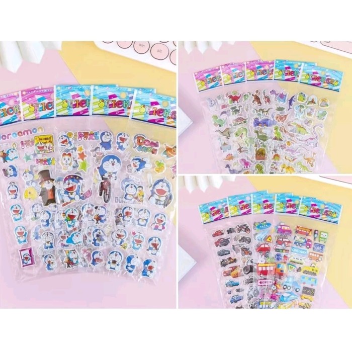 Sticker Timbul Random/Stiker Anak 3D/Karakter Mainan Anak Murah