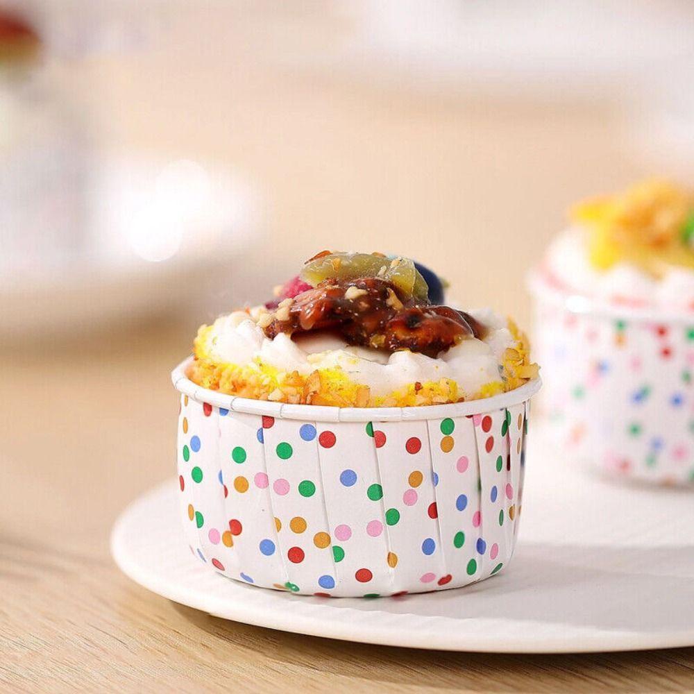 R-FLOWER 50 /100Pcs Cupcake Paper Cups DIY Coated Cake Liner Cetakan Kue Muffin Cupcake Liners