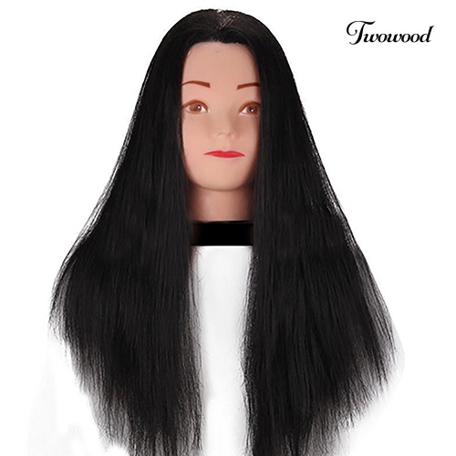 Twowood Latihan Kepala Manusia Model Rambut Panjang Hairdressing Manekin Boneka