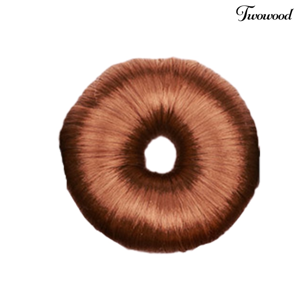 Twowood Hair Ring Bagus Elastis Gaya Rambut Memperbaiki Resin Wig Rambut Donat Untuk Wanita