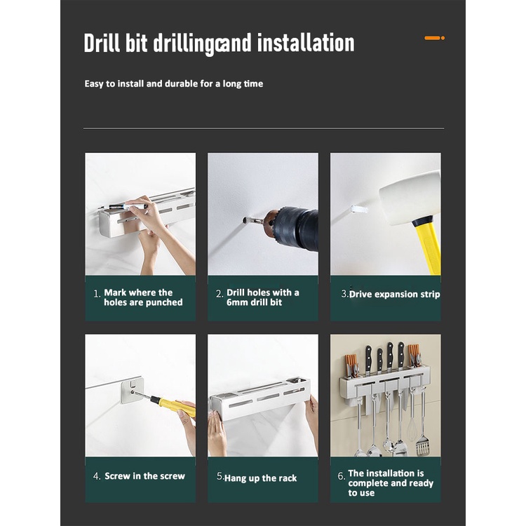 Tempat Taruh Pisau Dan Sumpit Rak Dinding Dapur Stainless Steel/Kitchen Rack Taruh Sendok Garpu