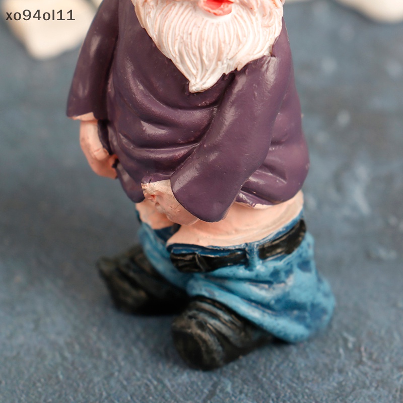 Xo Patung Mini Garden Gnome Fairy Garden Miniatur Gnomes Elf Figure Garden Dwarf OL