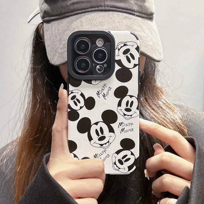 All New Hot Fashion Leather Soft Case IPhone 7 Plus 8 Plus X XS XR XS Max 11 13 12 14 PRO Max 14 Plus SE Mini Phone Case Girl Girl Women Cartoon Mikey Mouse Men