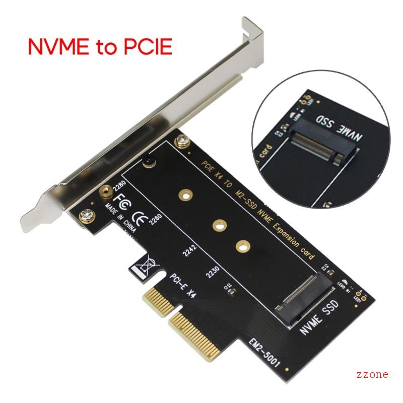 Zzz M 2 NVMe SSD to PCIE 3.0 X4 Adapter Card M 2m Key Interface Converter Support PCI Express3 0 2230 2242 2260 2280