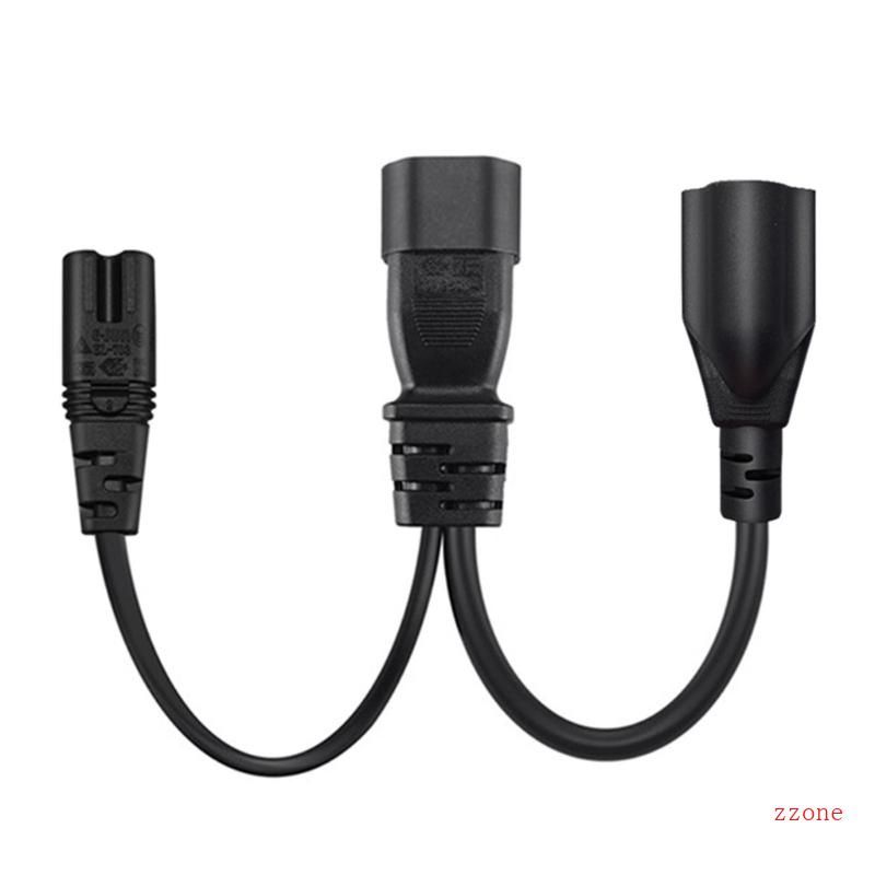 Zzz 1PC Tunggal C14 Ke C7+5-20R Pendek Daya Y Type Splitter Adapter Kabel Cord 32cm