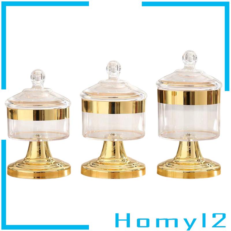 [HOMYL2] Toples Permen Visible Dekorasi Dengan Tutup Toples Penyimpanan Untuk Asrama Pesta Ruang Tamu