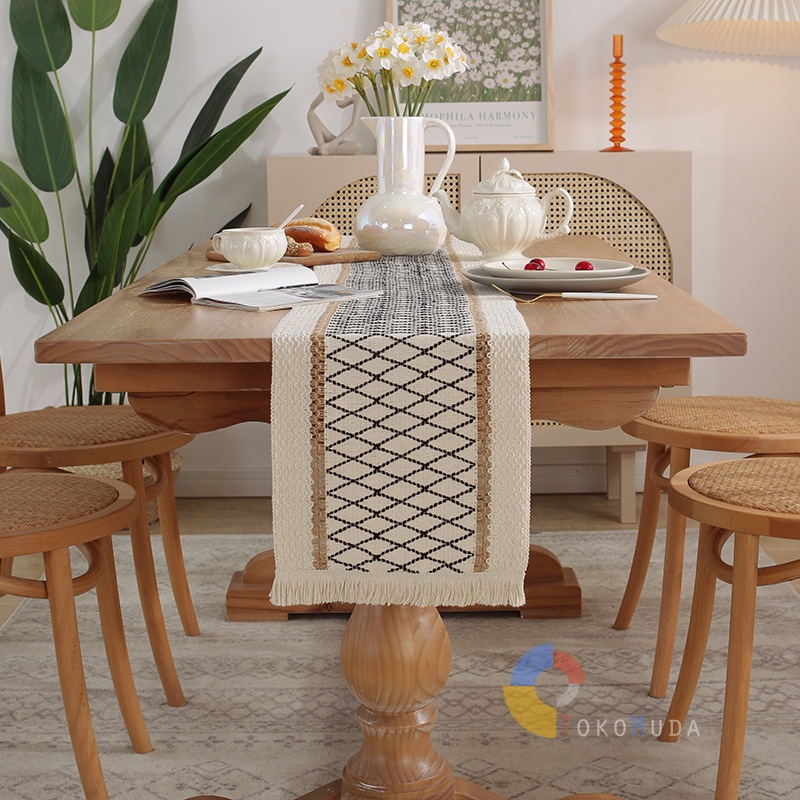 TOKOMUDA COD Table Runner / Taplak Meja Tamu / Taplak Meja Makan Minimalis 30x180cm 30x200cm