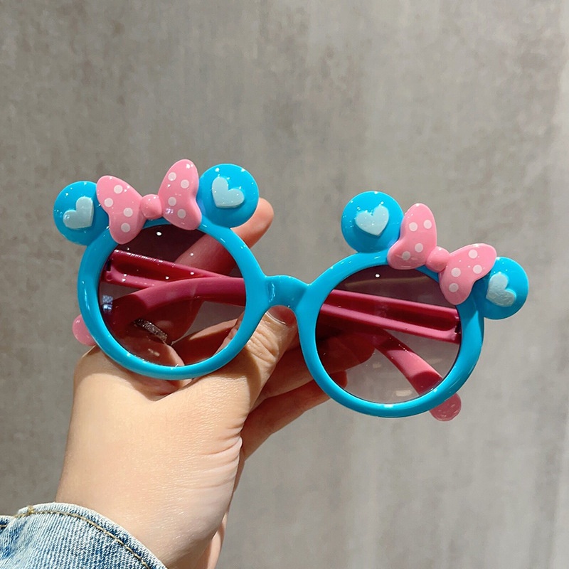 (YUZHU) Kacamata Hitam Busur Anak-Anak Fashion Korea Bayi Perempuan Cinta Fashion Candy Color Sunglasses