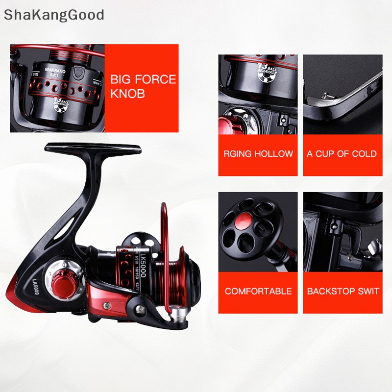 Skid Fishing Reel Spinning Reel Drag Reel 2000-5000 Max Drag 25kg 13BB Gulungan Pancing Gulungan Berputar Untuk Memancing Air Tawar SKK