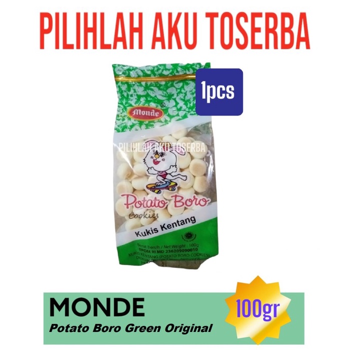 Biskuit Monde POTATO BORO GREEN RASA ORIGINAL 100 gr - ( HARGA 1 PCS )