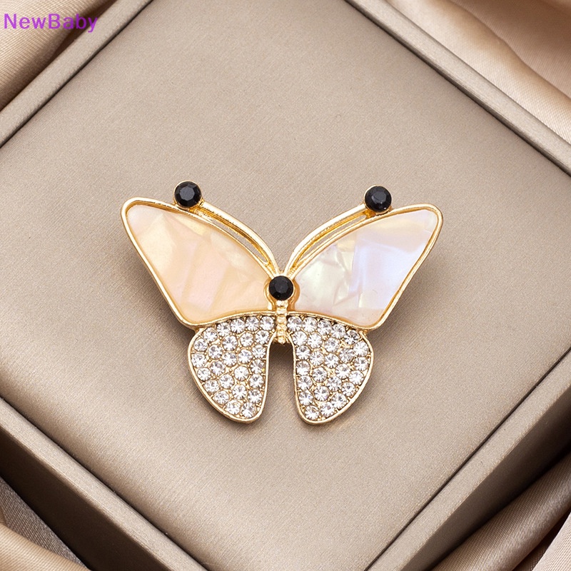 Newbaby Berlian Imitasi Swan Butterfly Bros Untuk Wanita Berlian Imitasi Bros Fashion Pesta Pernikahan Perhiasan Aksesori Pin Bros Hadiah ID