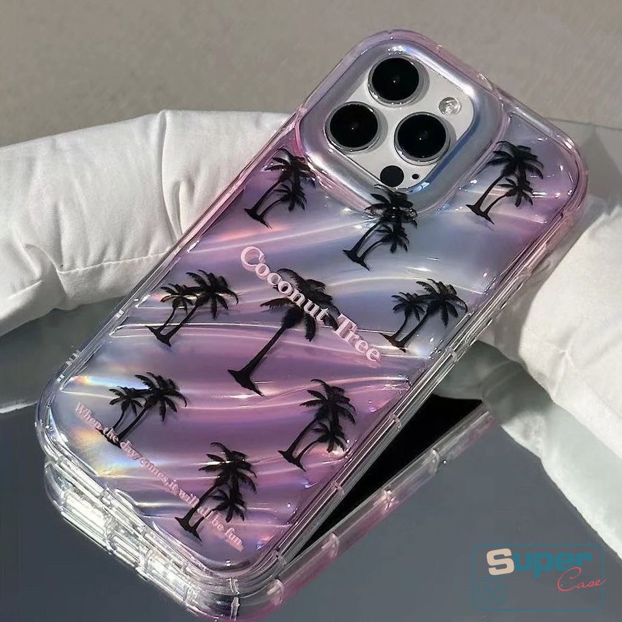 IPHONE Casing Berlian Whelk Pantai Kreatif Kompatibel Untuk Iphone13 11 14 12 Pro MAX 7Plus XR 78 6 6S Plus X XS MAX Se2020Mewah Cinta Hati Dazzle Kartu Warna 3D Stereo Corrugation Case