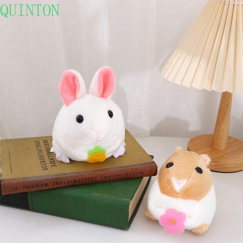 Quinton Mainan Hewan Kawaii Lucu Dekorasi Kamar Tidur Hadiah Ulang Tahun Ekor Bergoyang Handmade Wag Tail Rabbit Toy