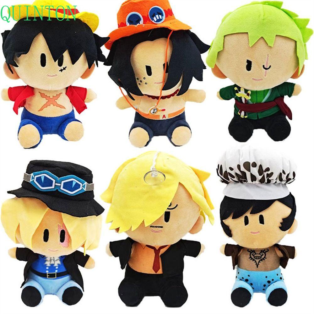 Quinton Anime Luffy Boneka Mewah Hadiah Ulang Tahun Anak Hadiah Mainan Lembut Ace Roronoa Zoro Kartun Chopper Boneka Luffy Boneka Mainan