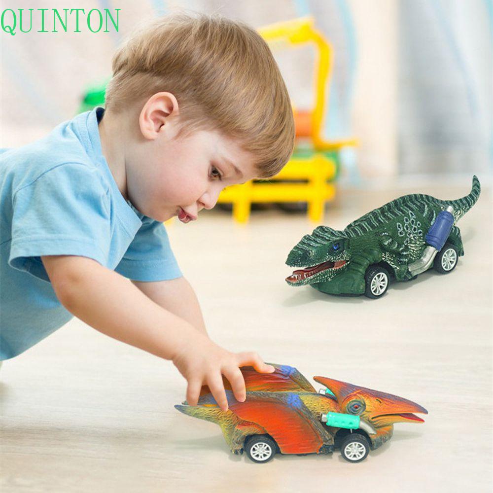 Quinton Pull Back Mobil Anak Laki-Laki Perempuan 1PC Roda Empat T-Rex 3-14 Tahun Pull Back Model Dinosaurus