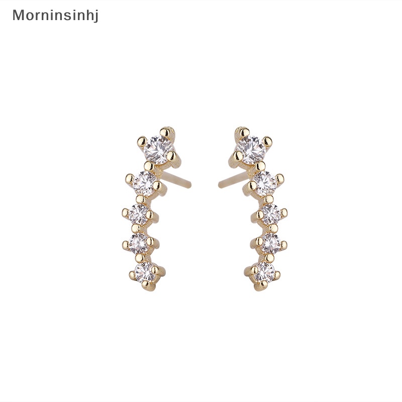 Mornin Mode Baru Anting Perempuan Kelembutan Anting Gaya Barat Nice-looking Dikontrak Zirkon Anting Lucu Ear Stud id