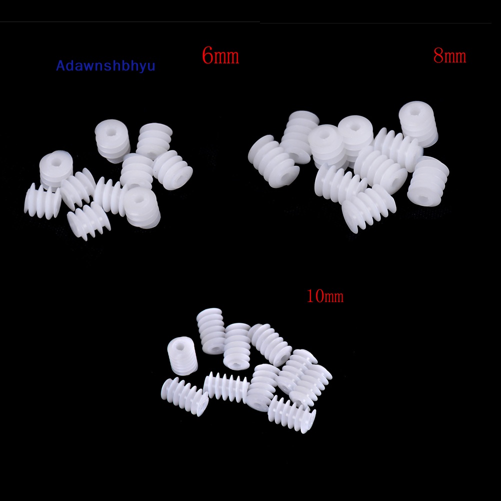 Adhyu 10pcs Gigi Cacing Plastik Bukaan 6x8mm 2mm Untuk Aksesoris Mainan DIY 0 0 0 0 0id