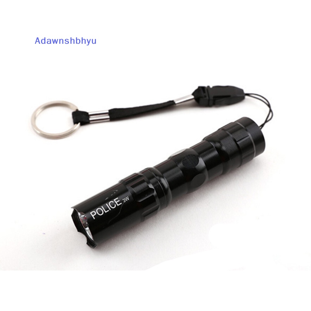 Adhyu 3W Senter LED Mini Daya Tinggi Outdoor Camping Waterproof Lampu Gantungan Kunci Cahaya ID