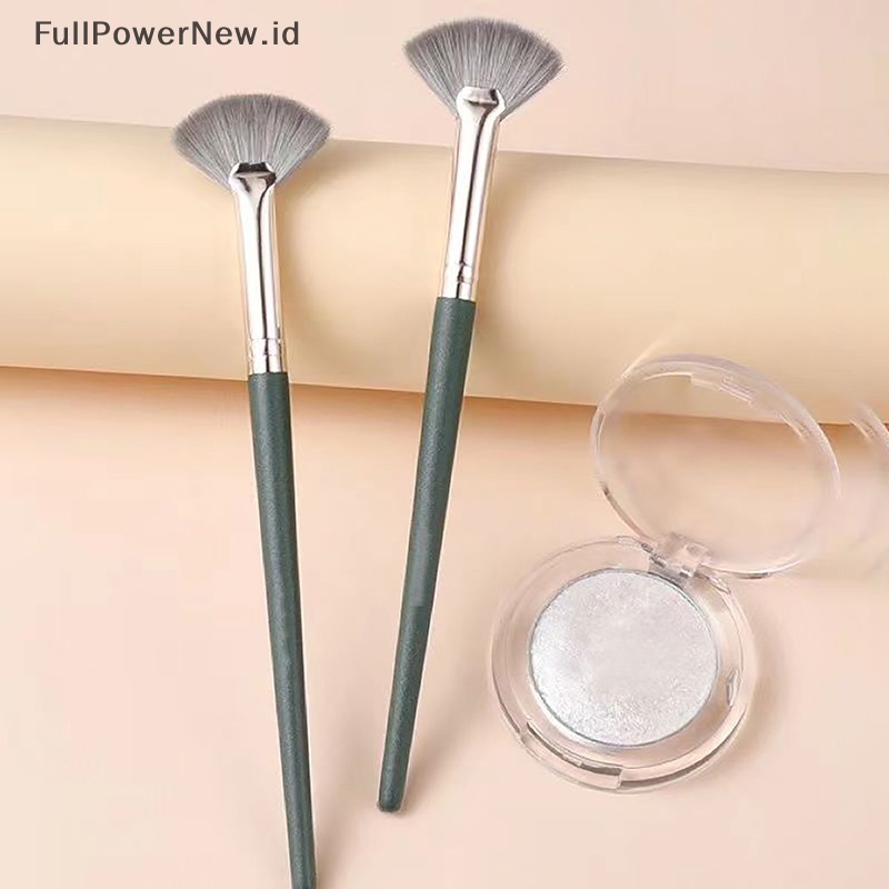 Power Fan Brush Soft Hair Makeup Blush Bedak Foundation Makeup Alat Kosmetik ID