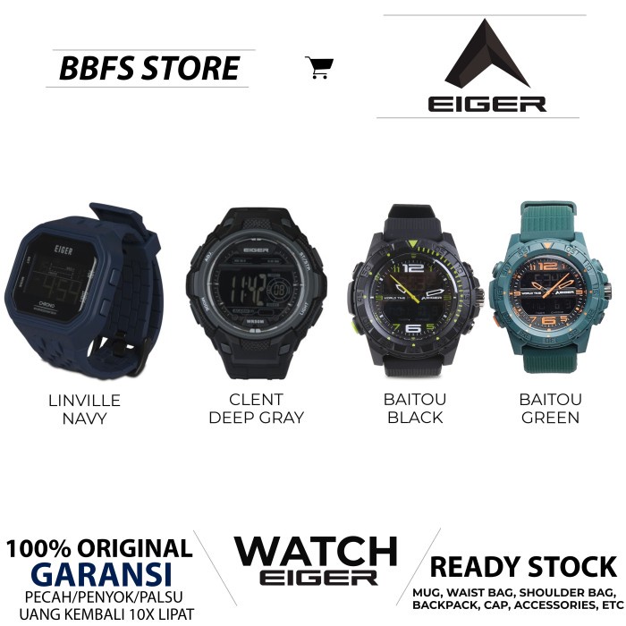 EIGER ORIGINAL BAITOU WATCH JAM TANGAN DIGITAL