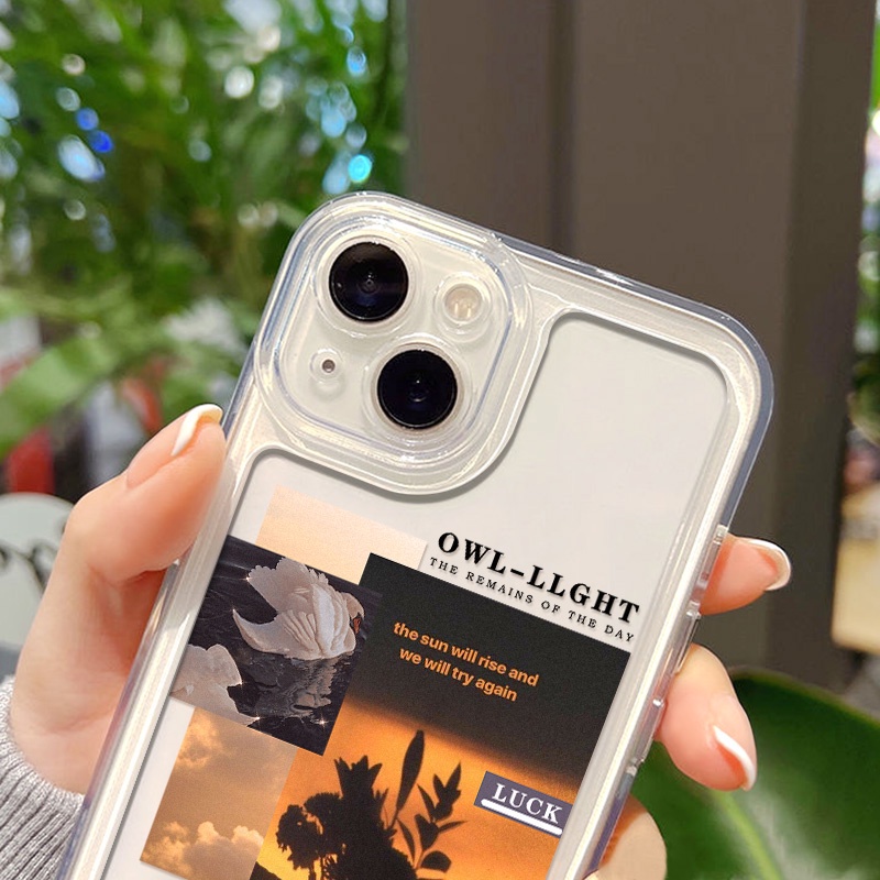 Luck Sunset Case Untuk Oppo Realme C21 C21Y C11 C2 C20 C25Y C11 C15 C30 C31 C35 C55 10 Pro 9i 9Pro Q5i V23 V11 Reno8 7 6 6Pro 5G 4SE Find X5 X5Pro Akrilik Ruang TPU Penutup Belakang