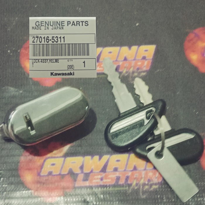 Kunci pengaman helm ninja r 150 original