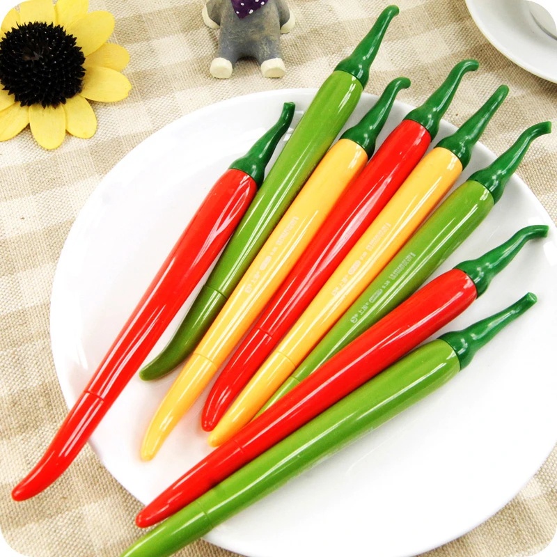 1pc Random Novelty Chili Gel Pen/Pena Tulisan Halus Hitam 0.5mm/pena Bentuk Lada Kreatif/Alat Tulis Siswa Alat Tulis Alat Tulis Lucu/Perlengkapan Kantor Sekolah