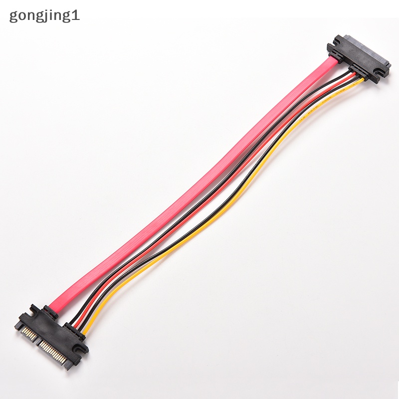 Ggg 12inch Male to Female 7 +15 Pin SATA Data HDD Power Combo Perpanjang Kabel Ekstensi ID