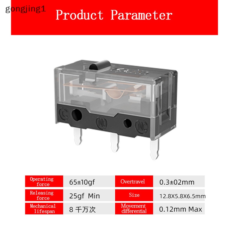 Ggg 2pcs GM8.0 Kailh Saklar Micro 80M life gaming mouse Micro Switch ID