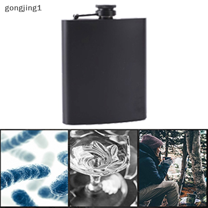 Ggg Hip Flask Stainless Steel Portable Travel Flagon Wine Whisky Pot Botol Minuman Keras ID