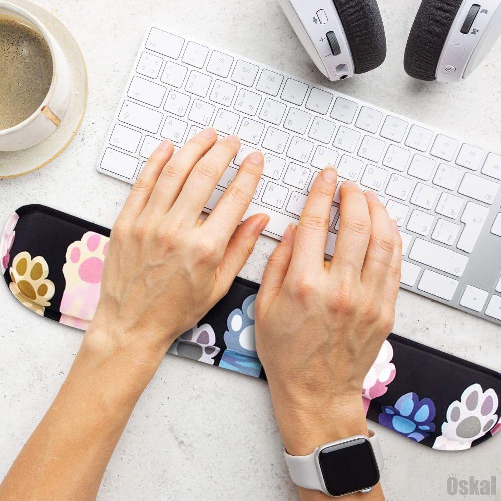 Populer Mouse Pad 2in1 Cat Paws Ergonomic Colorful Wrist Support Untuk Mengetik Dan Pereda Sakit