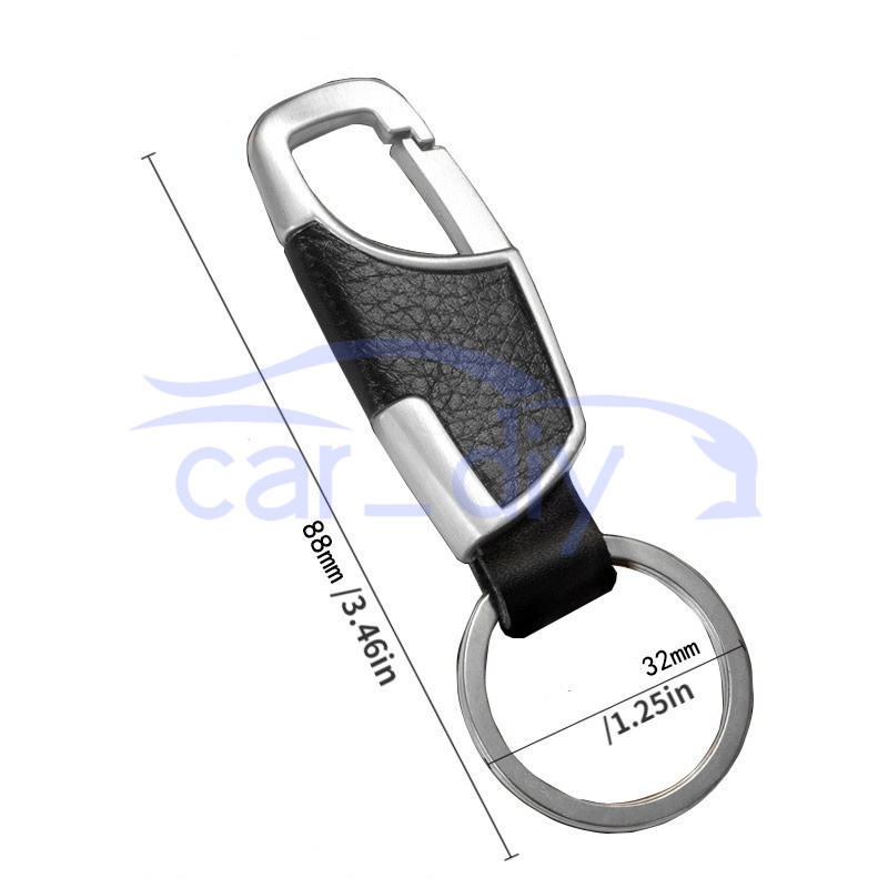 Kulit Gantungan Kunci Logam Kreatif Simple Alloy Key Chain Ring Desain DIY Untuk Dekorasi Gantungan Kunci Rumah Motor Mobil