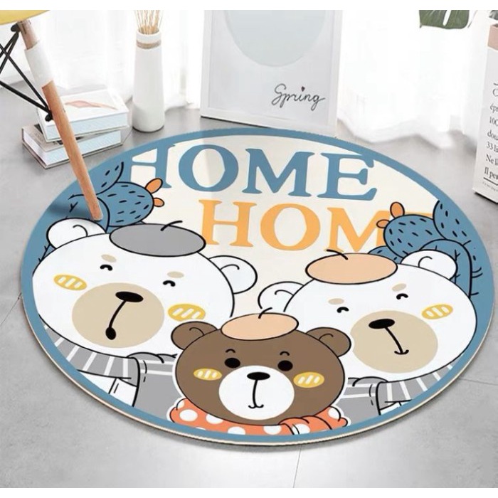 Karpet Bulat Motif Karakter Lucu / Karpet ruang tamu dan kamar