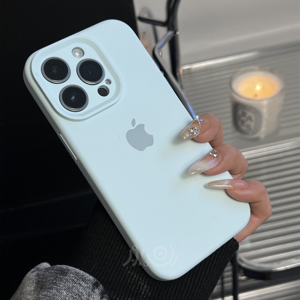 IPHONE Casing Ponsel Silikon Cair Untuk Iphone11 12 13 14 Pro Max Case Iphone14 Plus Full Cover Shockproof Soft Casing Penutup Belakang