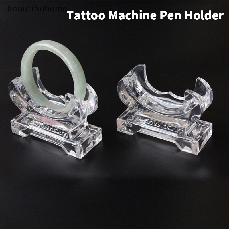 {beautifulhome} Tattoo Pen Machine Holder Display Perhiasan Stand Transparan Tato Supply.