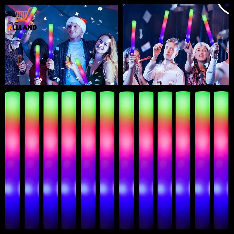 Led Foam Colorful Glow Stick/ Luminous Lampu Kedip Ceria Tabung/ Peraga Suasana Pesta Konser Festival