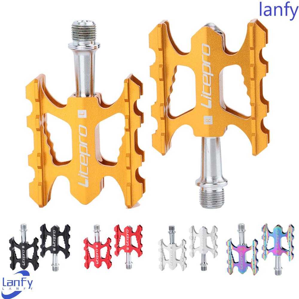 Lanfy Pedal Sepeda Non-slip Outdoor Sealed Bearing Aluminium Alloy MTB Aksesoris Bersepeda Jalan