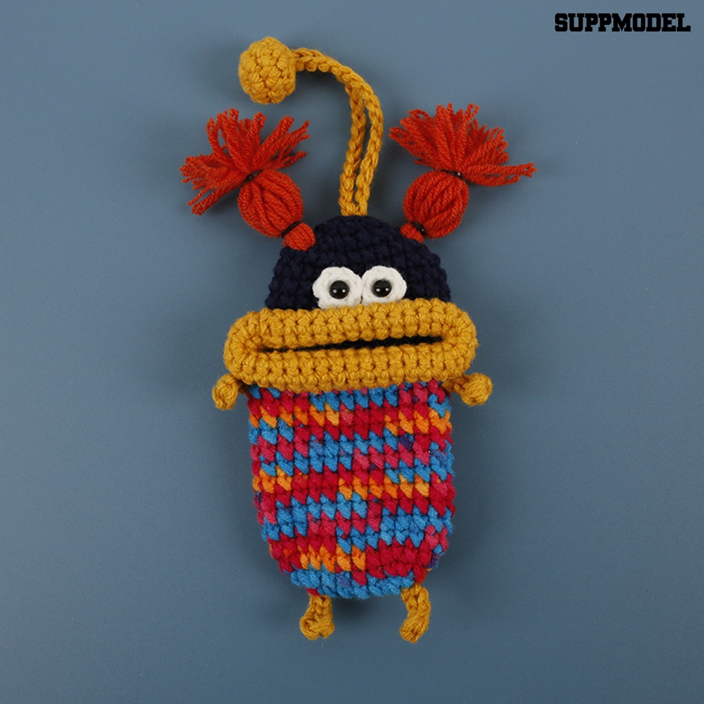 [SM] Key Case Kartun Sosis Mulut Besar Rajut Crochet Storage Handmade Crochet Key Cover Case Produk Rumah Tangga