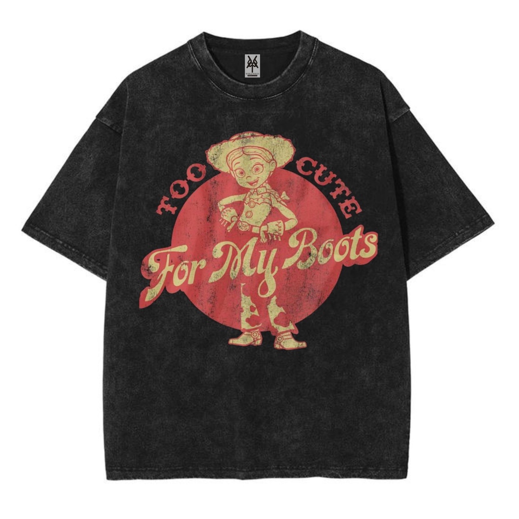 Kaos oversize toy story jessie too cute washed washing vintage tee