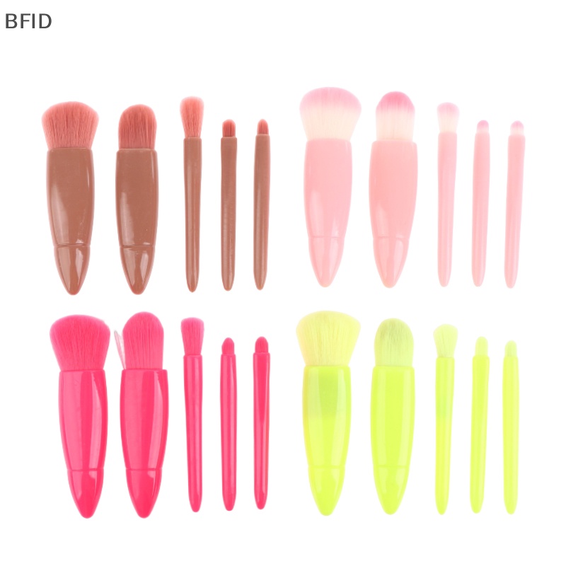 [BFID] 5pcs /Set Kuas Makeup Portable Kuas Foundation Mini Kuas Eyeshadow Set [ID]