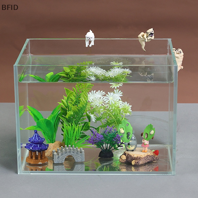 [BFID] Ornamen Anjing Kreatif Untuk Aquarium Ikan Simulasi Resin Kawaii Kartun Panjat Anjing Liontin Ikan Dinding Lansekap Dekorasi Untuk Rumah [ID]