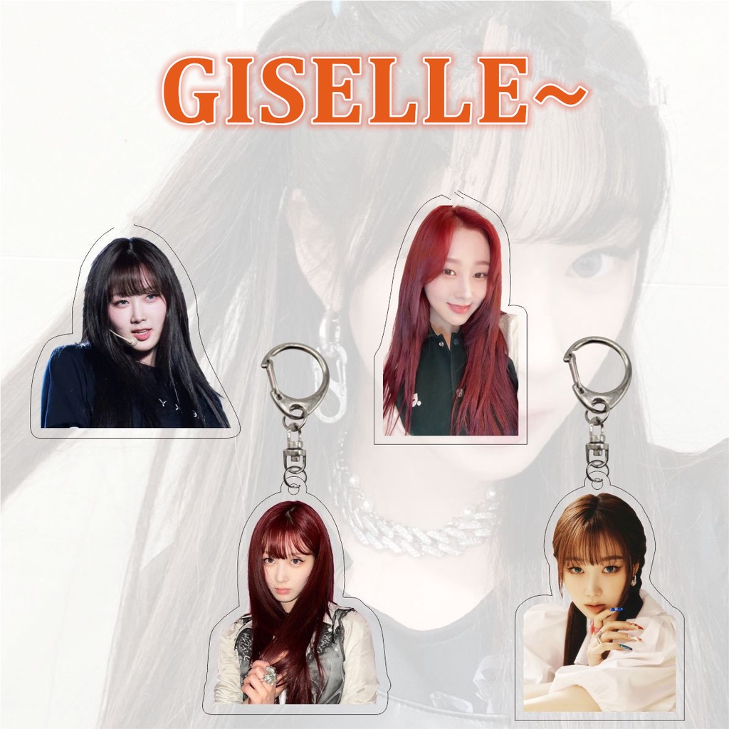 1pc Gantungan Kunci Akrilik AESPA MY WORLD Member Solo Key Ring Gantung