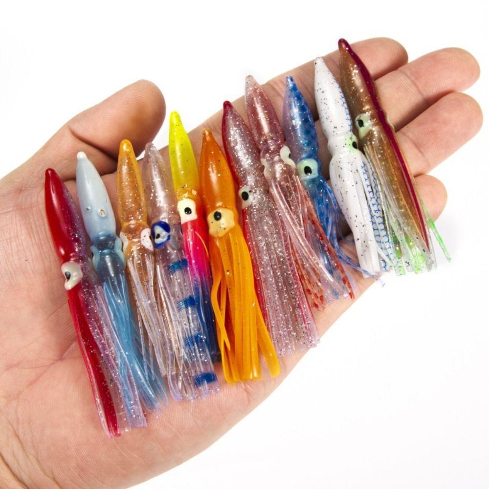 Lanfy Soft Fishing Lure Gurita Modeling Karet Buatan Umpan Buatan Mini Bionic Lure Bait PVC Memancing Cumi Umpan Untuk Tuna