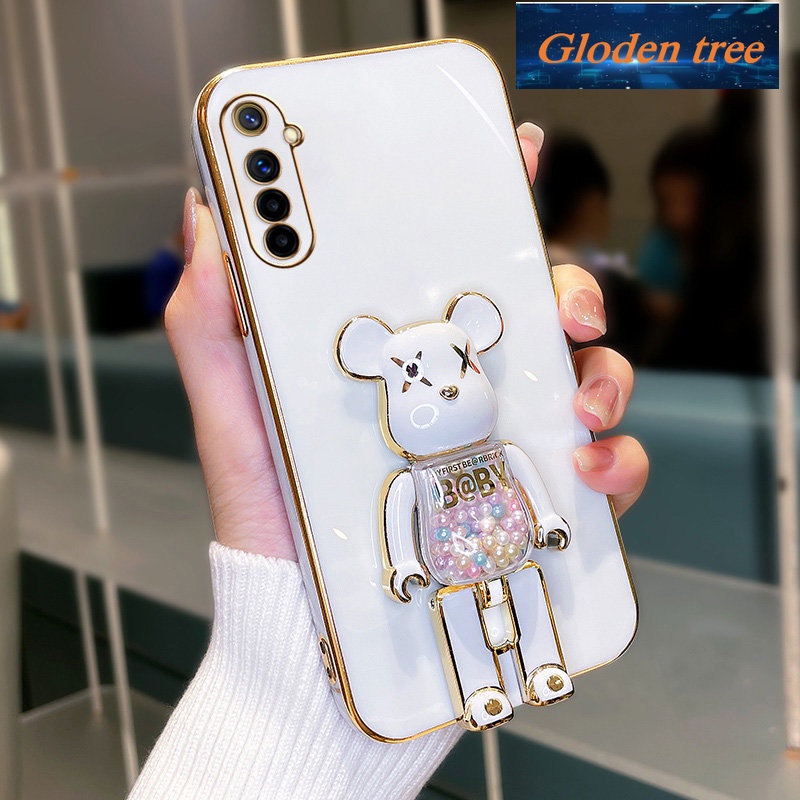 Toserbaloden pohon mustofaasing erkapealme 6 pro realme 6 Casing ponsel toserbaoftcase kampaslectroplated silikon shockproof kalilarotector suketmooth suketrote pentol suketumper suketover desain baru