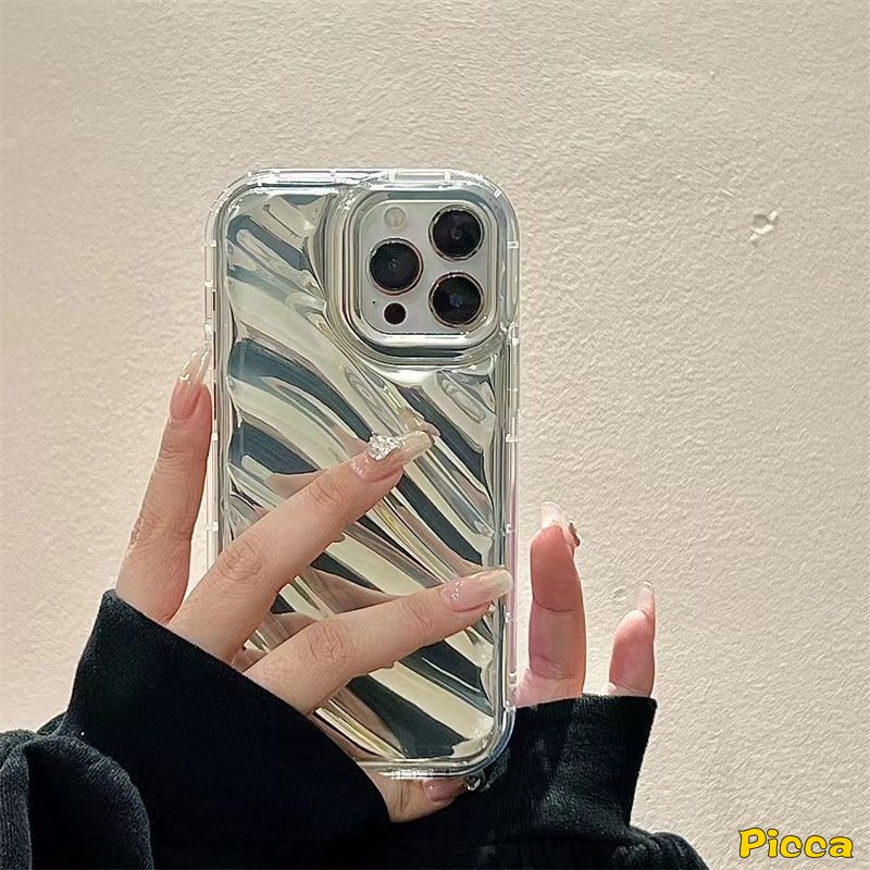 Casing Kartu Laser Mewah Macaron Simple Mempesona Kompatibel Untuk IPhone 7Plus XR 11 14 13 12 Pro MAX X XS MAX Se2020 6 6S 7 8 Plus 3D Stereo Motif Korgasi Bening Ponsel Cover